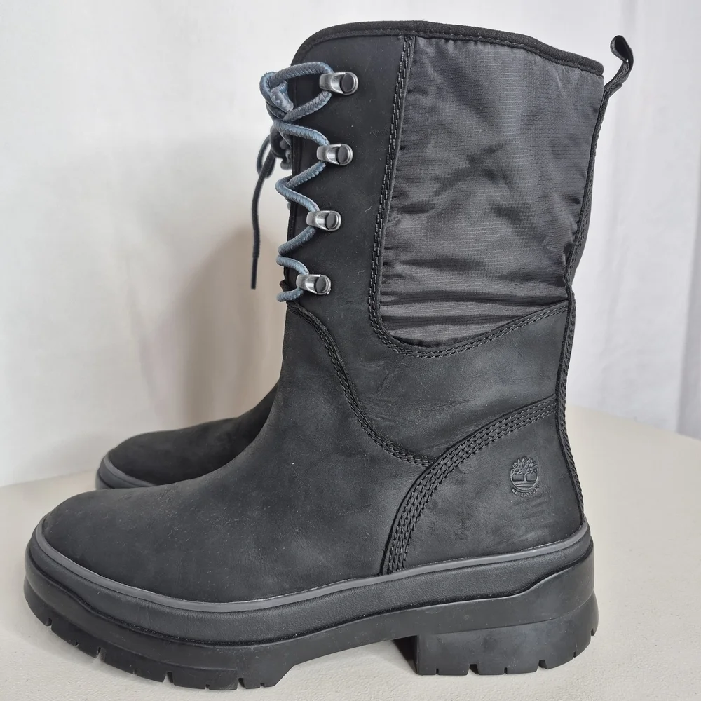 Timberland Malynn Waterproof Leather & Nylon Insulated Boots - Size 8.5